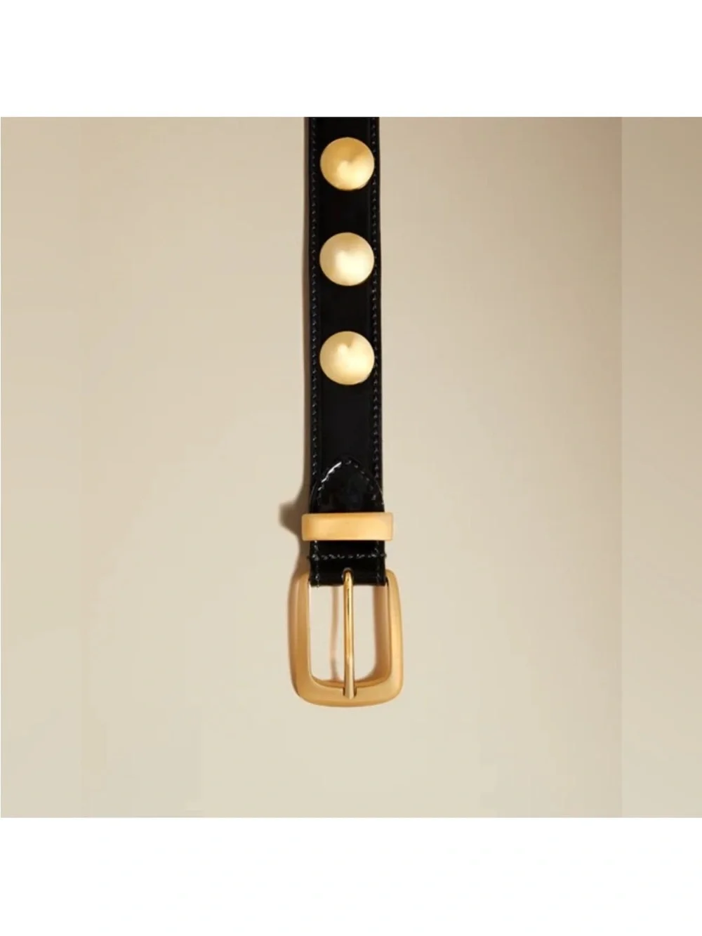 Khaite Benny Belt with Gold Studs